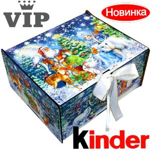 Сладкий подарок на Новый Год в картонной упаковке весом 1200 грамм по цене 2223 руб в Дзержинске