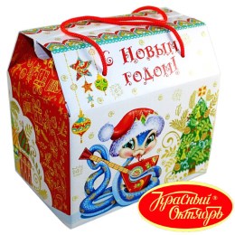 Детский новогодний подарок в картонной упаковке весом 950 грамм по цене 1108 руб в Дзержинске